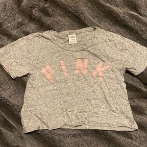 PINK Victoria’s Secret Pink labeled grey crop top size XS in womens